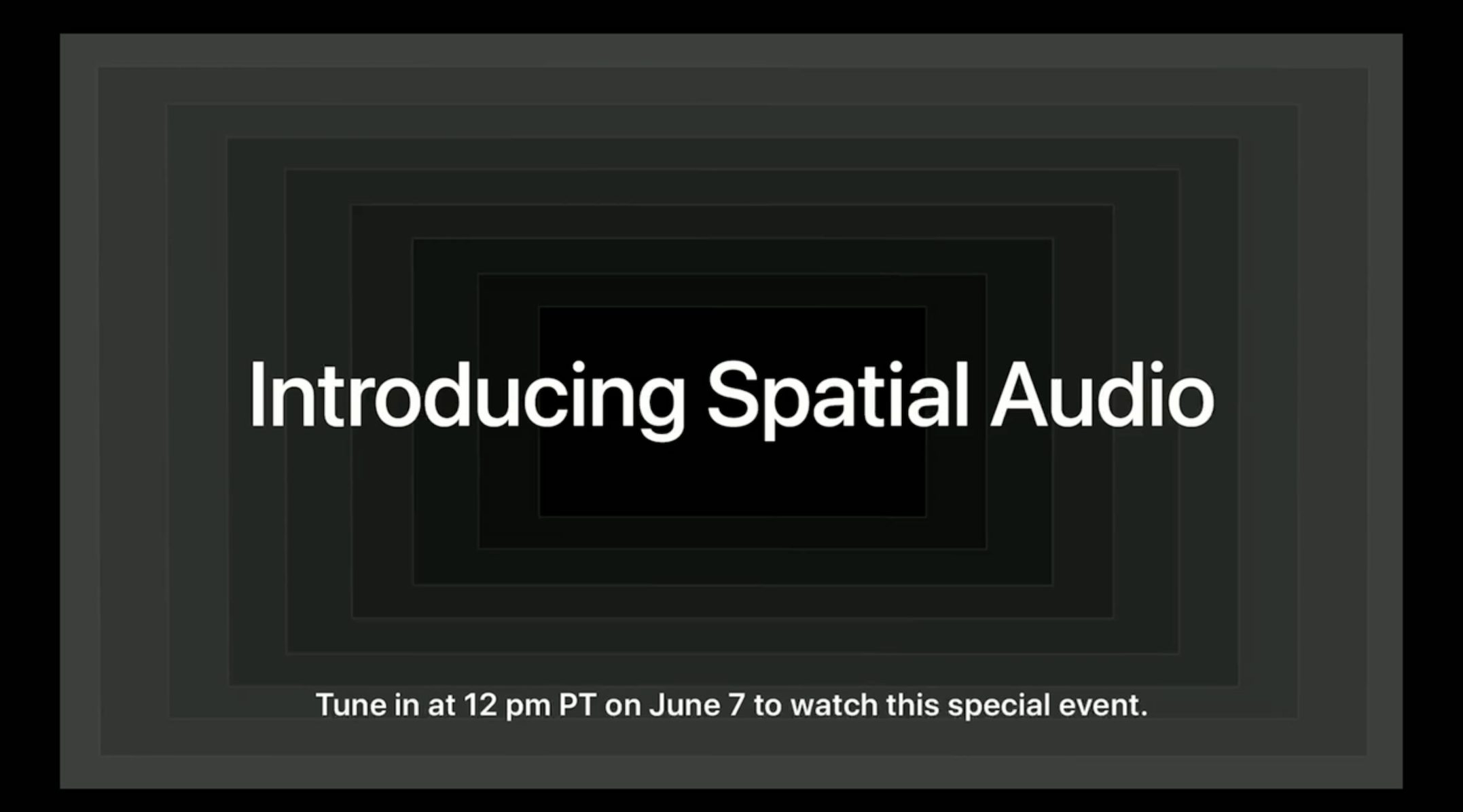 spatial audio event