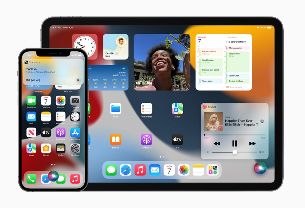 Apple iPhone12Pro springboard translate siri ipadpro siri springboard response Billie Eillish 060721 big