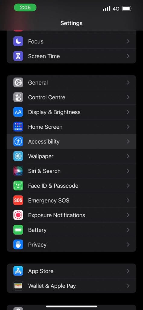Accessibility Setting