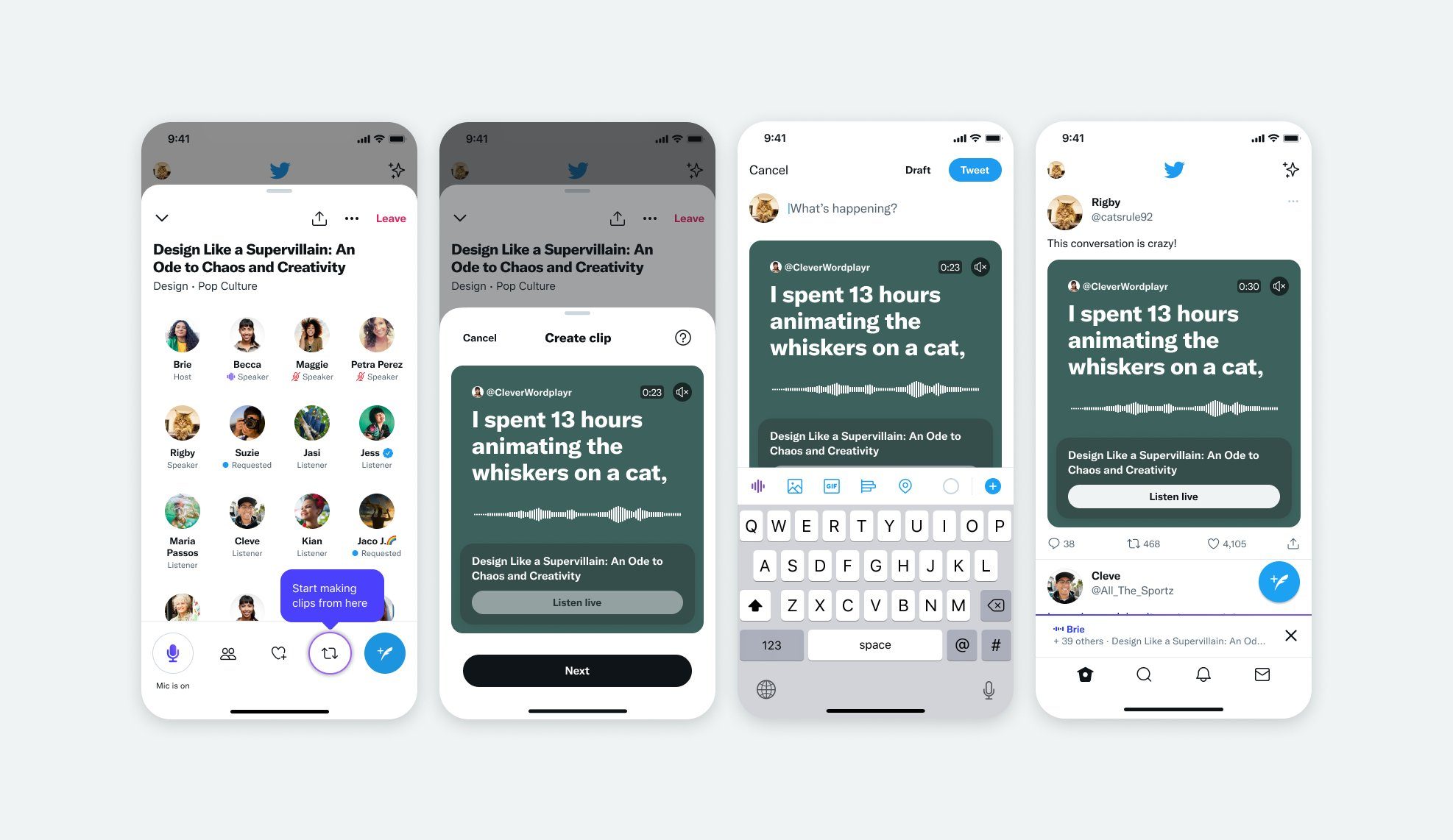 Twitter Testing Audio Clips For Spaces on iOS, Android Coming Soon