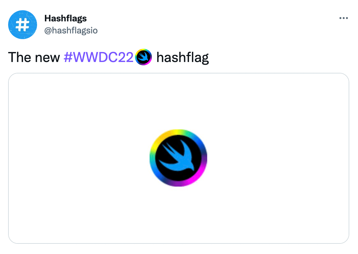 WWDC22 Twitter Hashflag