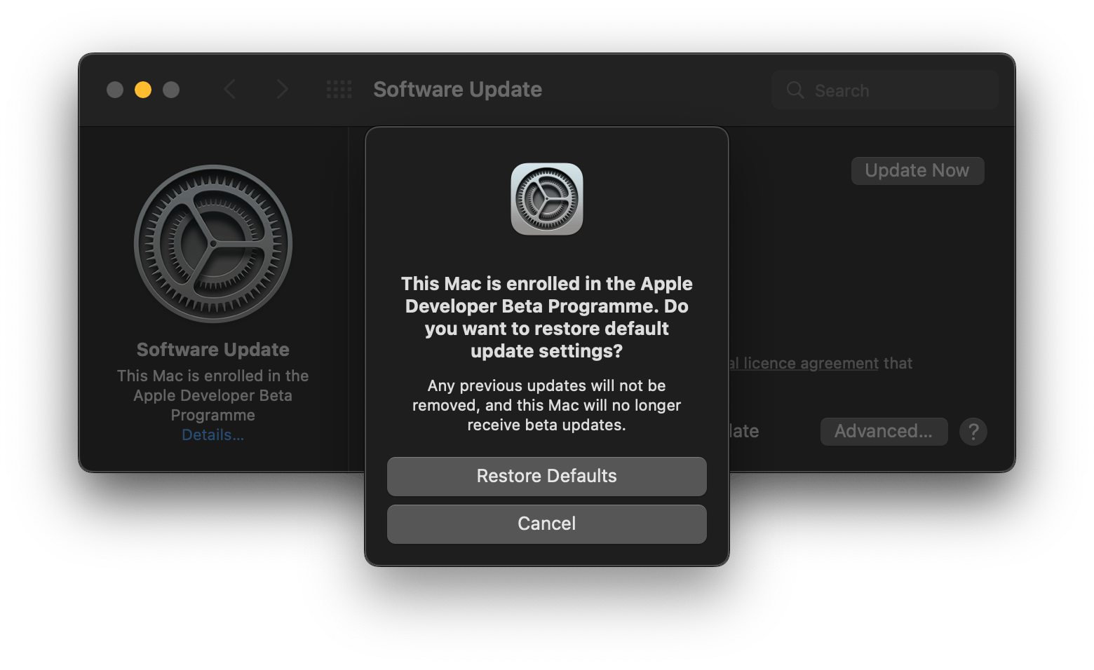 Removing macOS Beta Profile