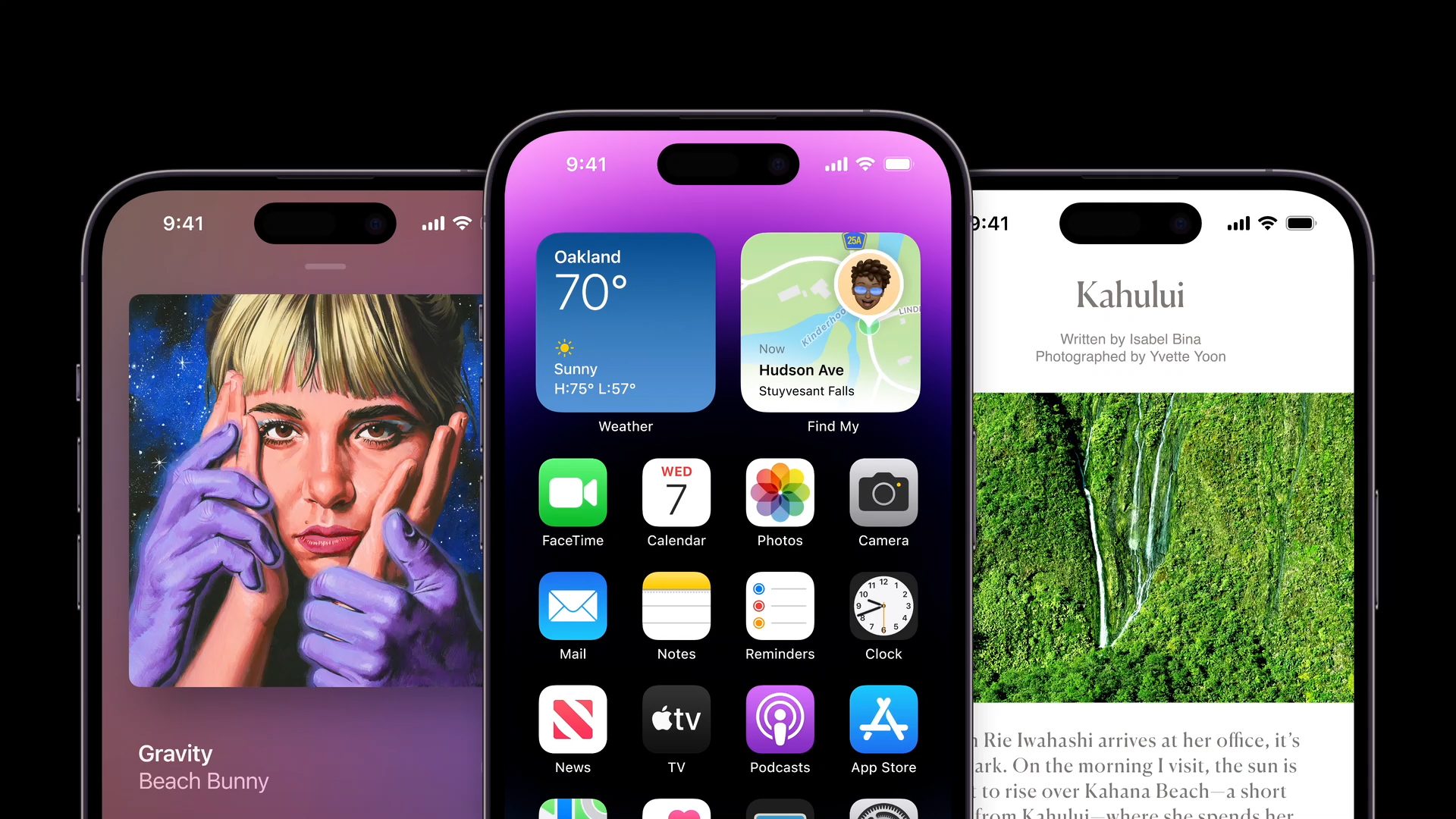 iPhone 14 Pro with Dynamic Island in Front