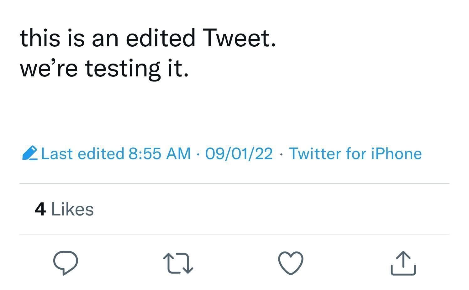 Twitter Edited Tweet