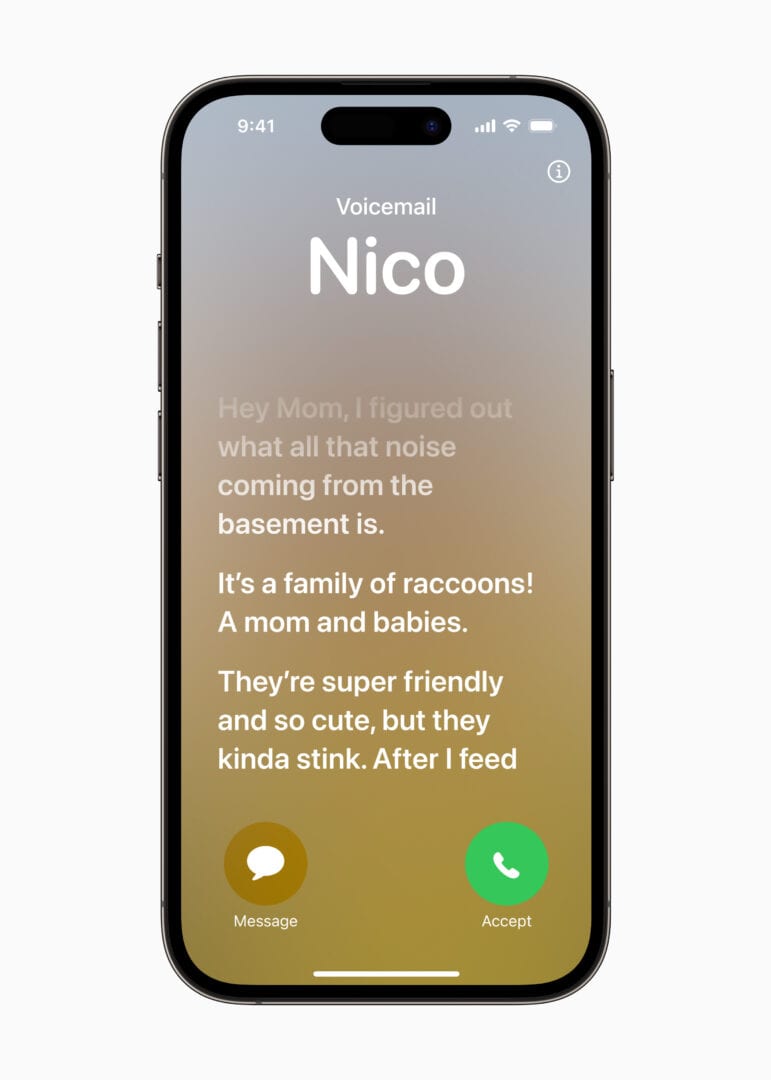 Live Voicemail on iOS 17