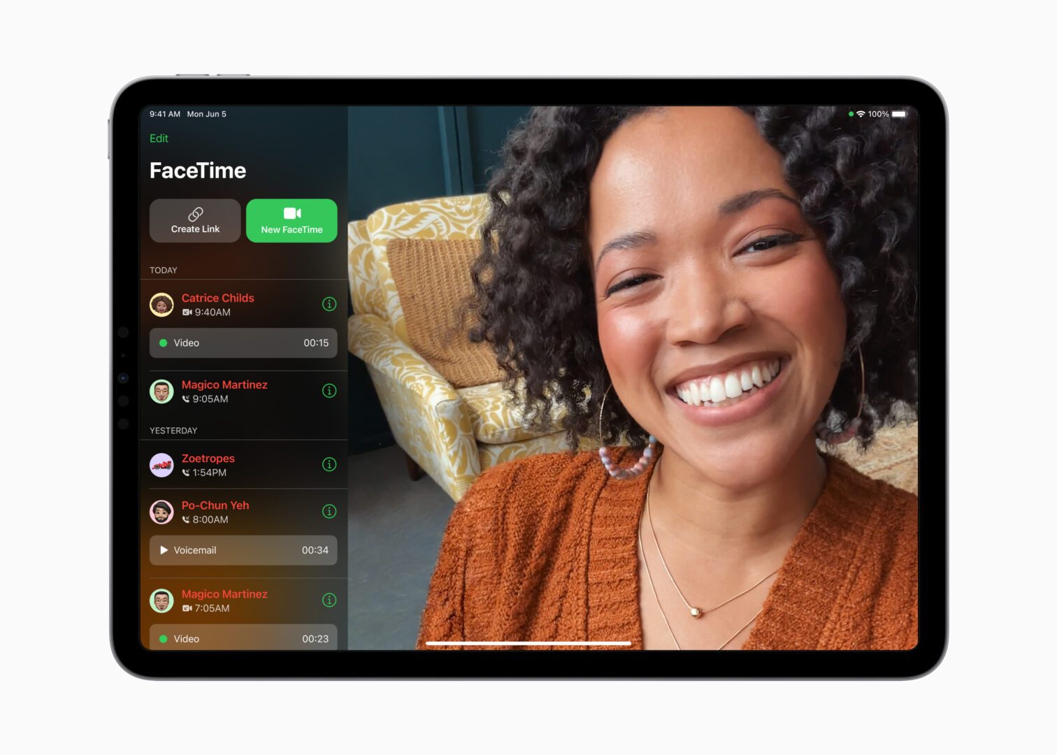 FaceTime on iPadOS 17