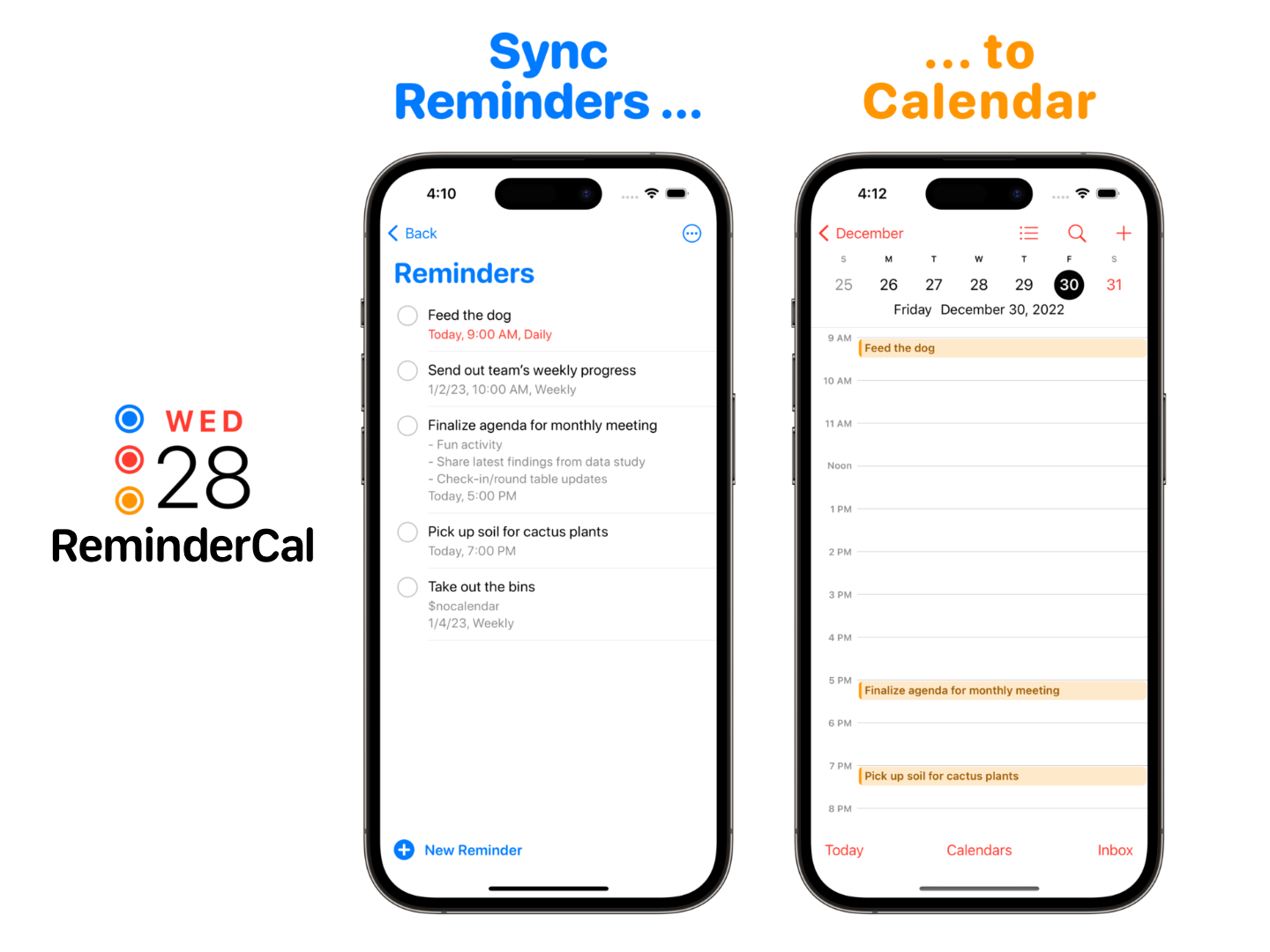 ReminderCal App