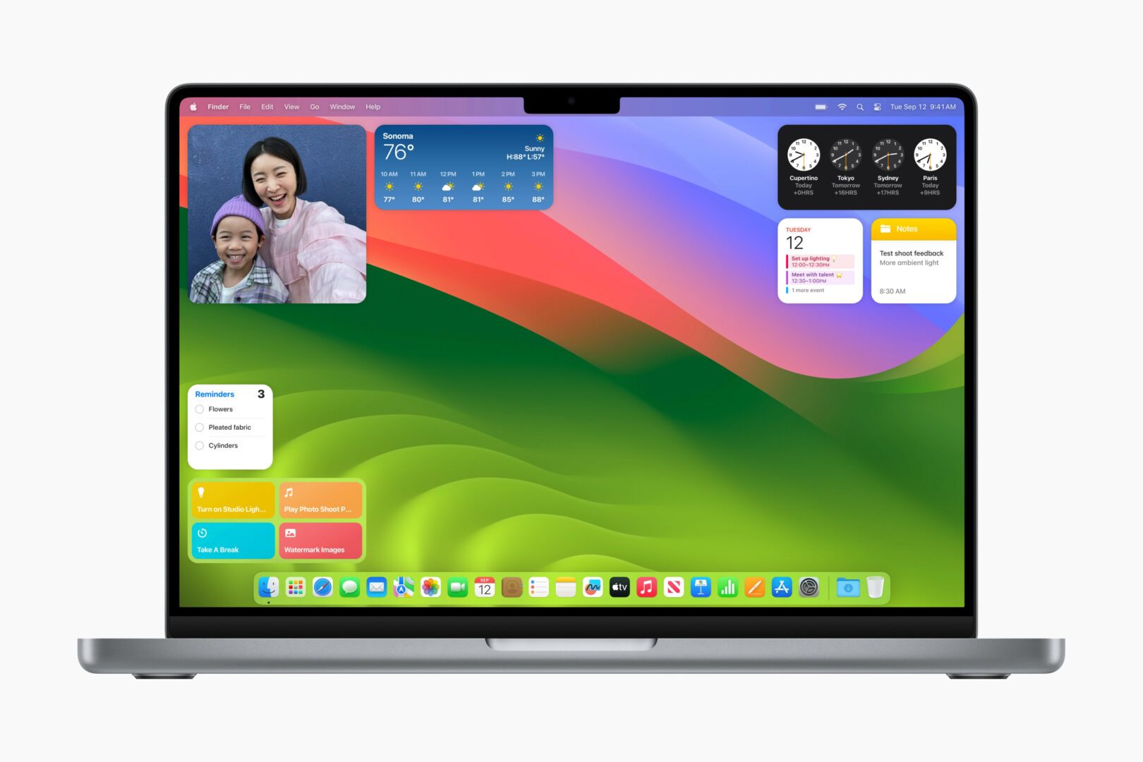 macOS Sonoma Interactive Widgets
