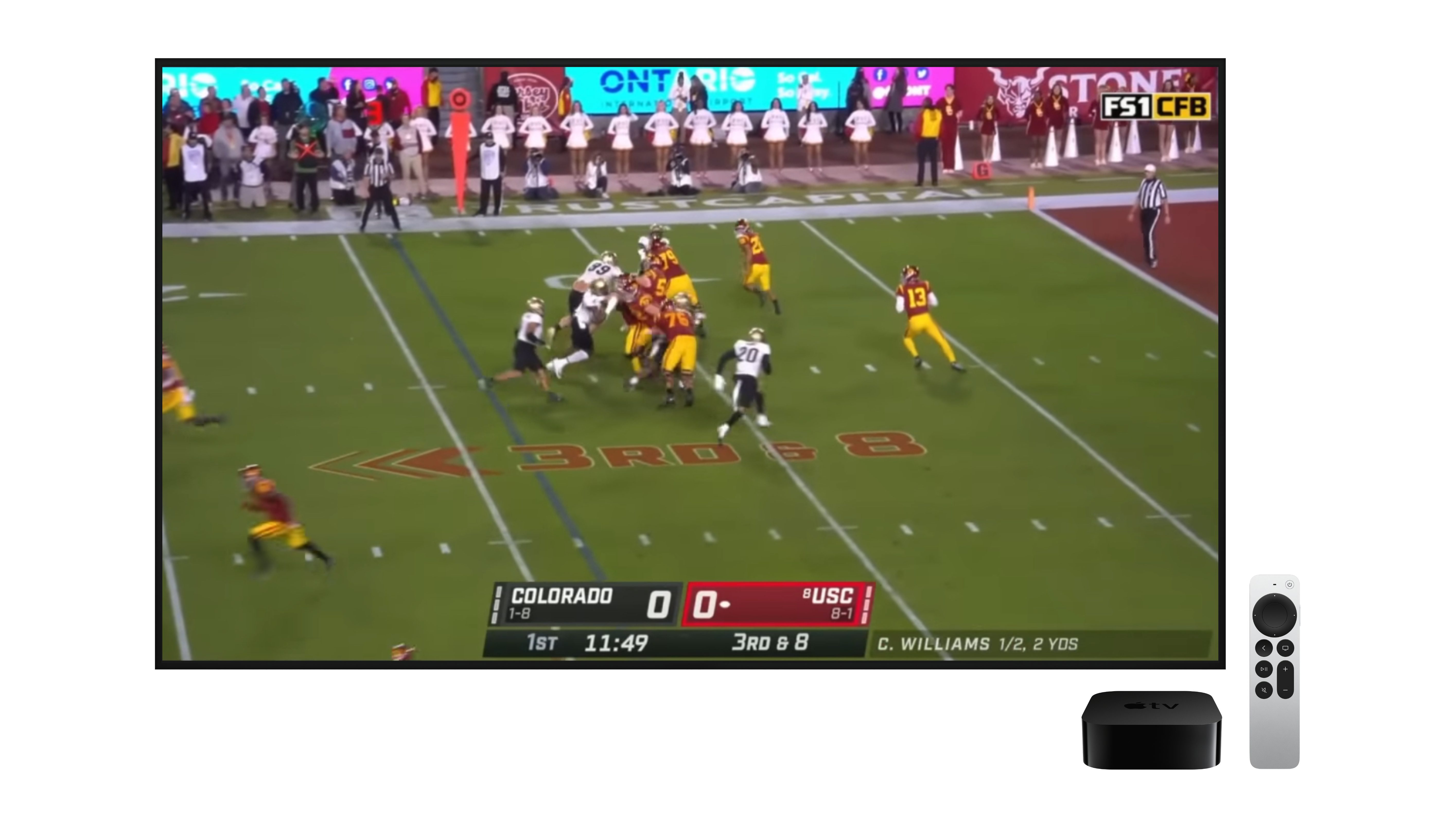 Apple TV 4K users can stream three college football games in 4K on September 30