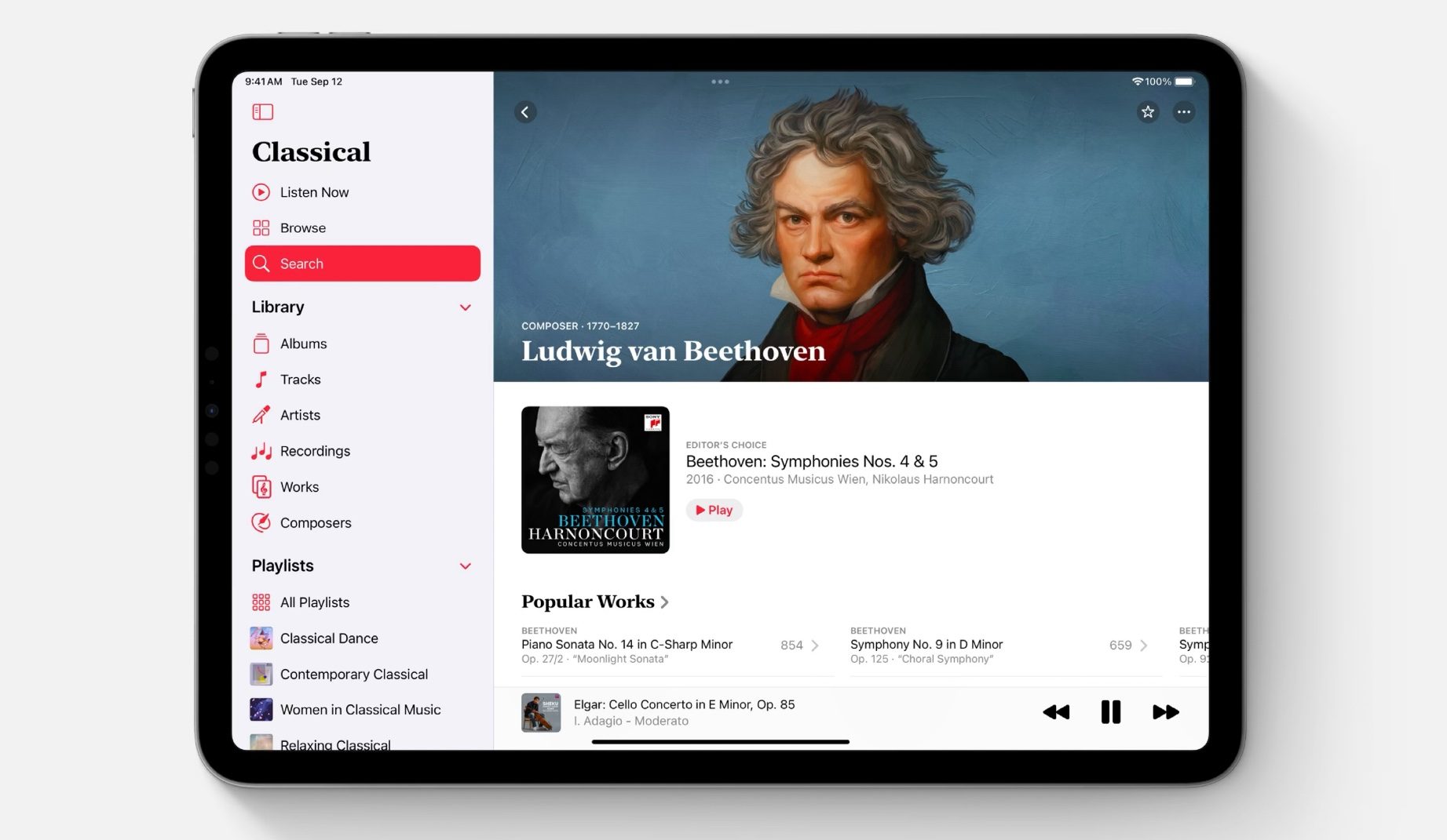 Apple Music Classical app launches on the iPad