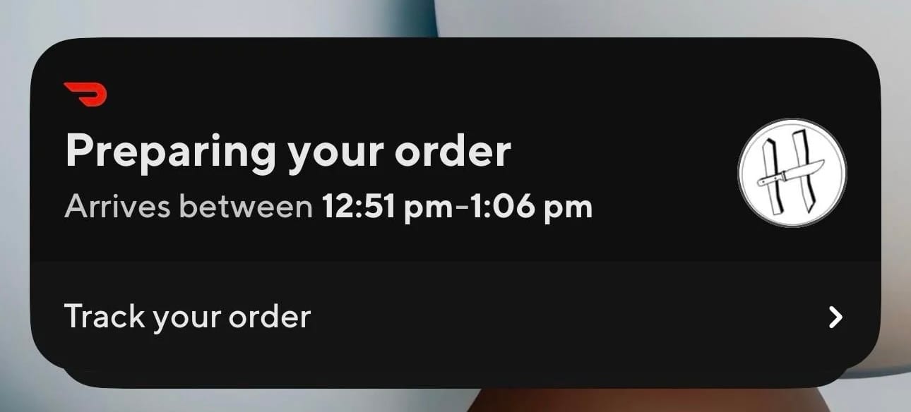 DoorDash app gets support for Live Activities