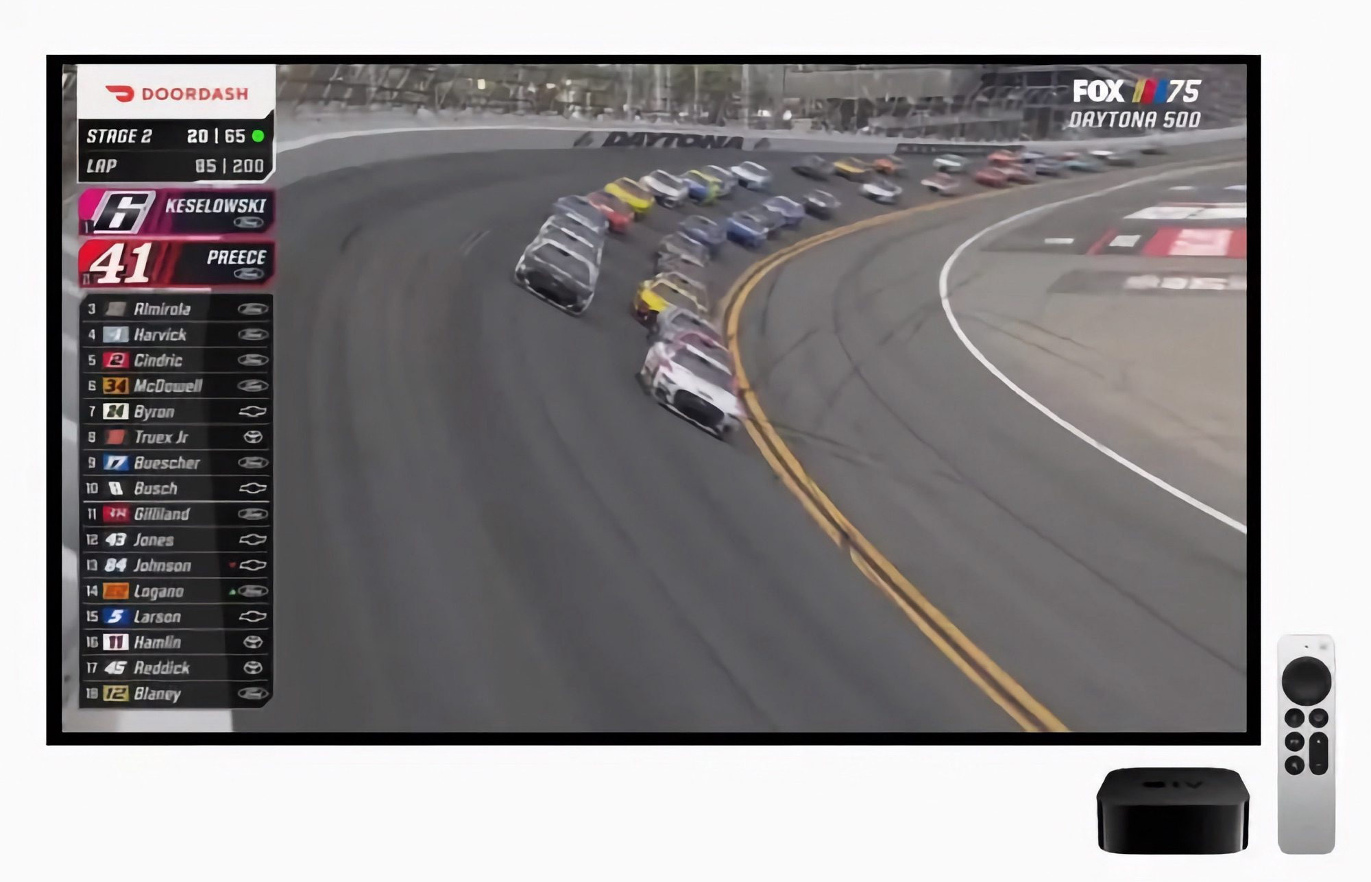 Apple TV 4K users can stream a select number of NASCAR races in 4K starting next month