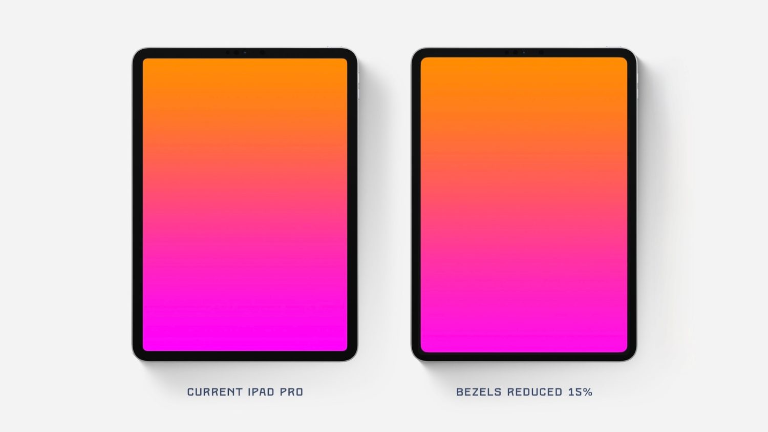 Concept of thinner bezels on next iPad Pro