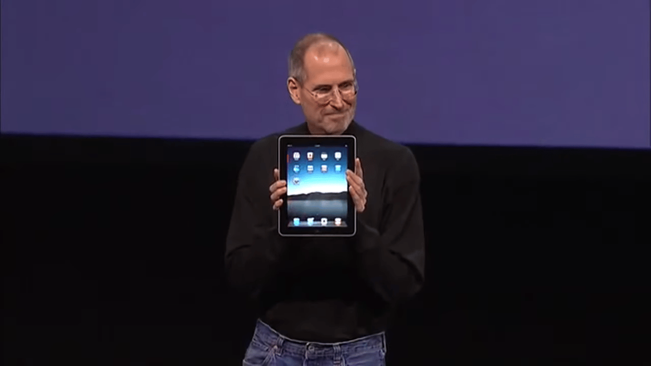 Steve Jobs introducing the original iPad