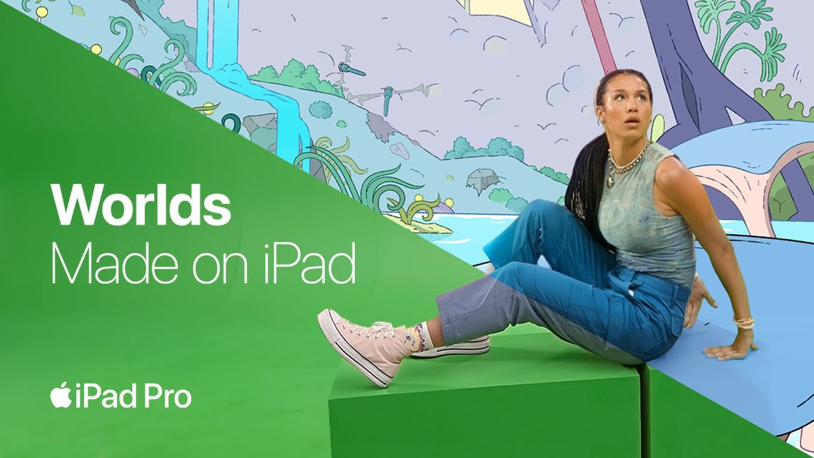 Thumbnail for "Worlds Made on iPad" ad
