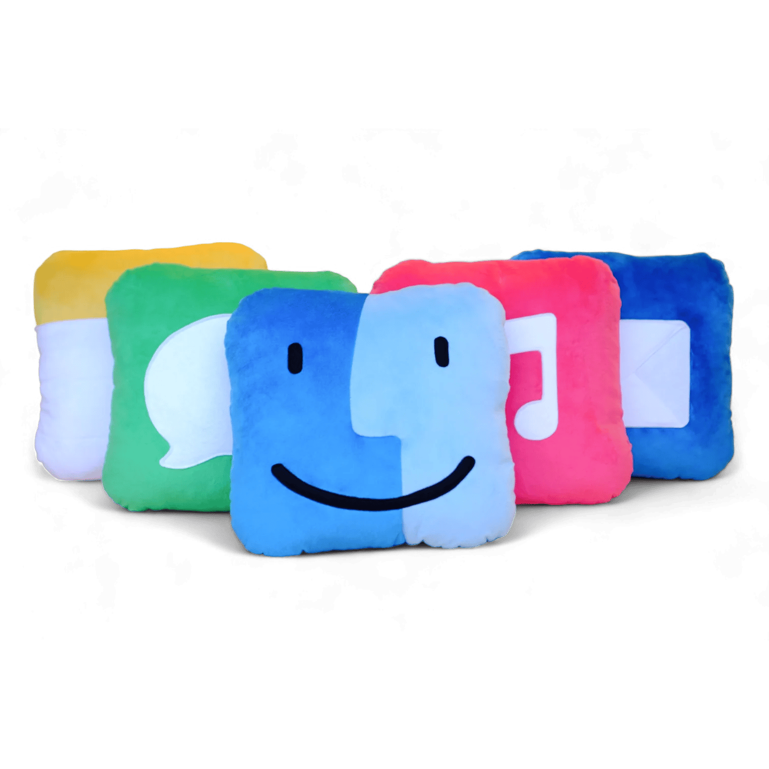 Throwboy's latest collection of App Icon Pillows modeled after five apps