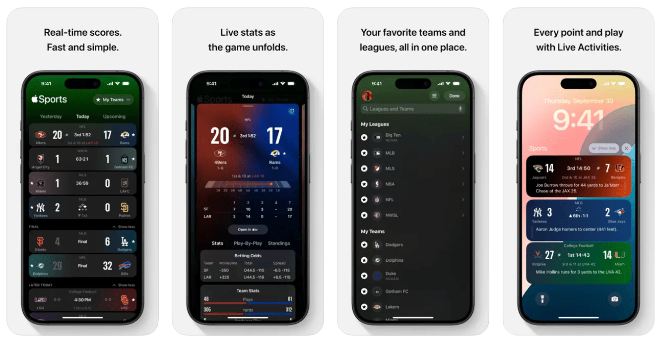 Apple Sports app gets Live Activities Support and more new features