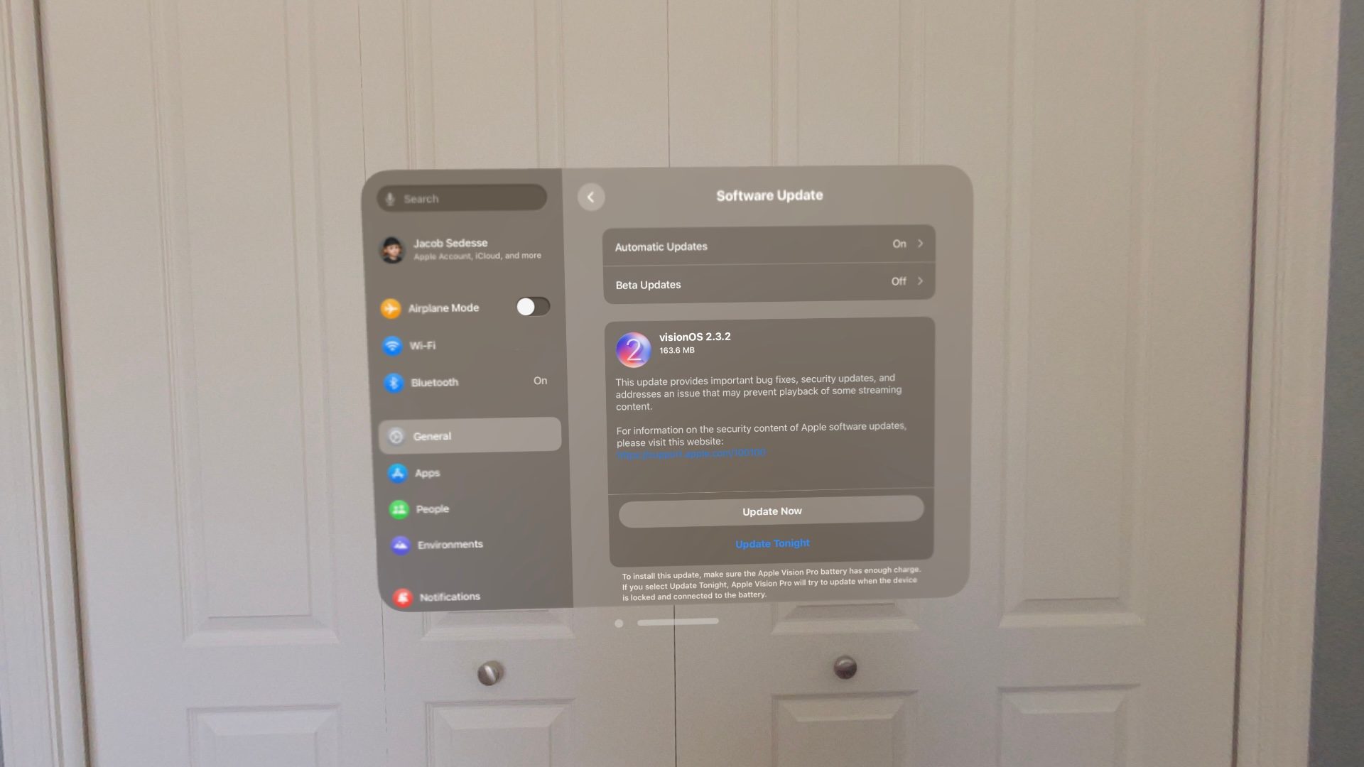 visionOS 2.3.2 for Apple Vision Pro