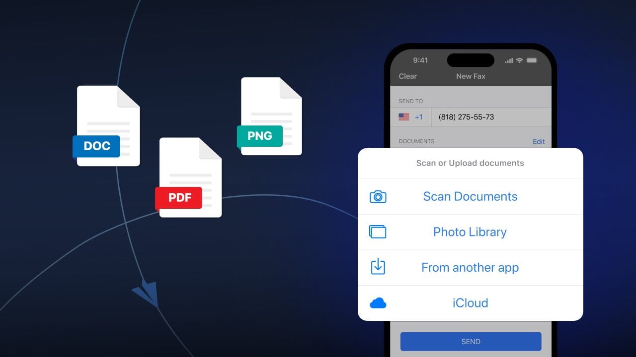 Document upload prompt within an app on iPhone.