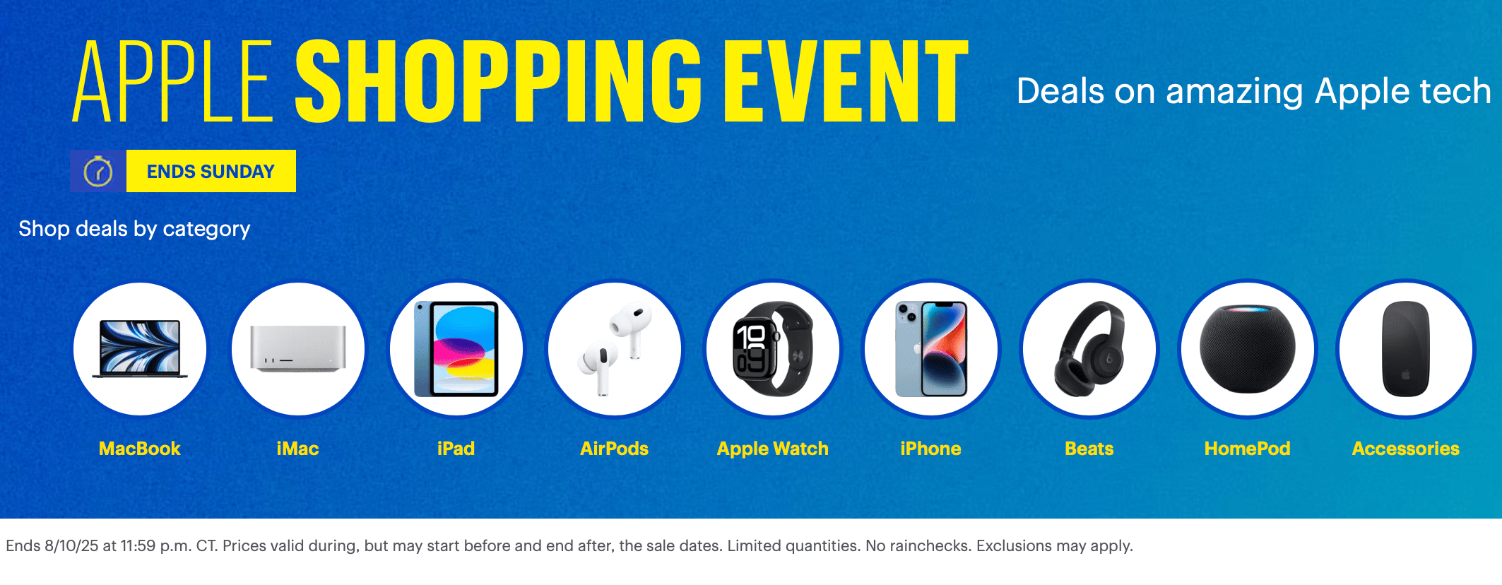 Best Buy Apple Shopping Event Banner