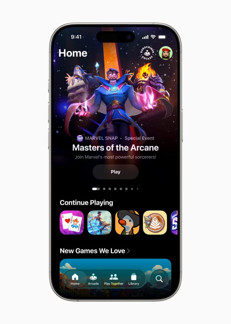 iOS 26: Apple Games App