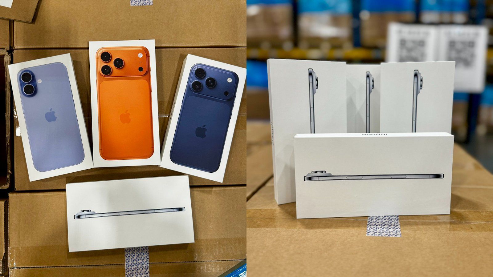 Here are what the boxes for iPhone 17 series and iPhone Air look like