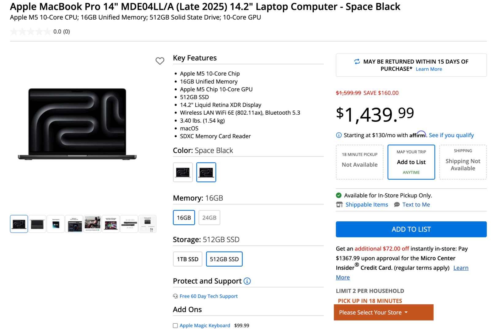 M5 MacBook Pro 10% Discount