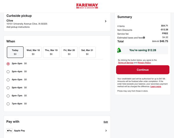 Apple Pay on Fareway