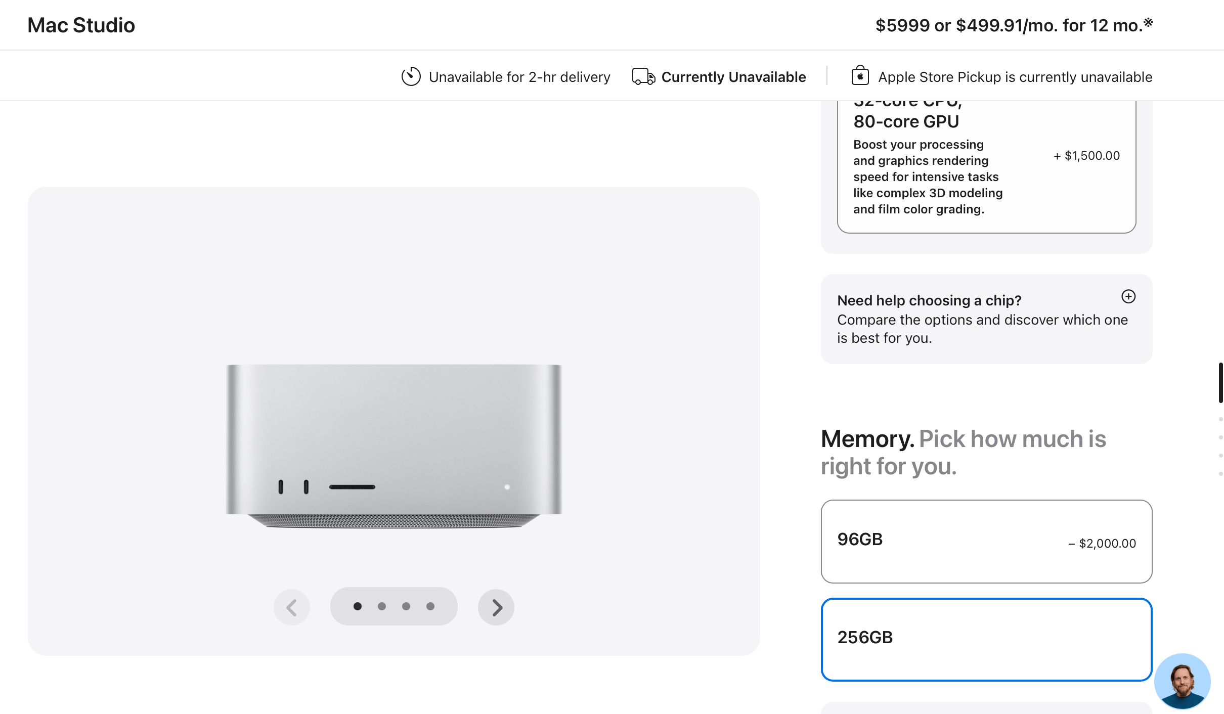 Mac mini/Studio seeing significant shipping delays with highest memory configurations marked “Currently Unavailable”
