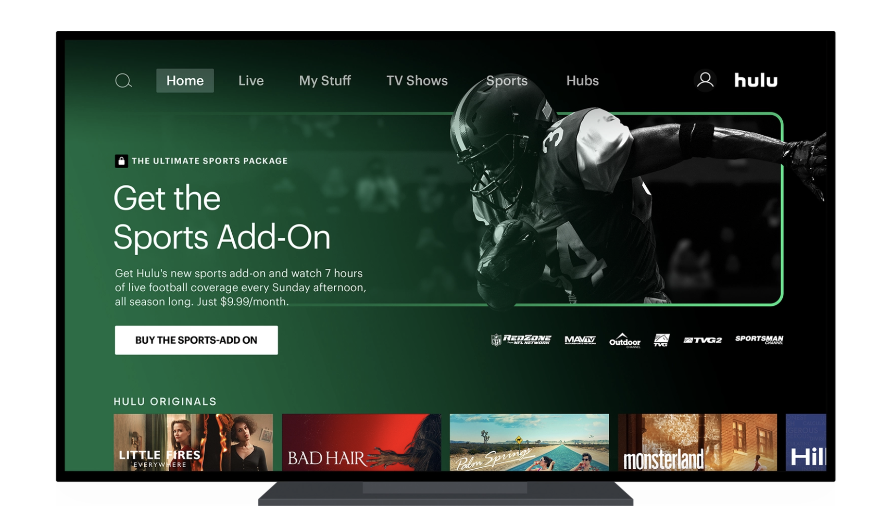 Add nfl redzone to hulu sale