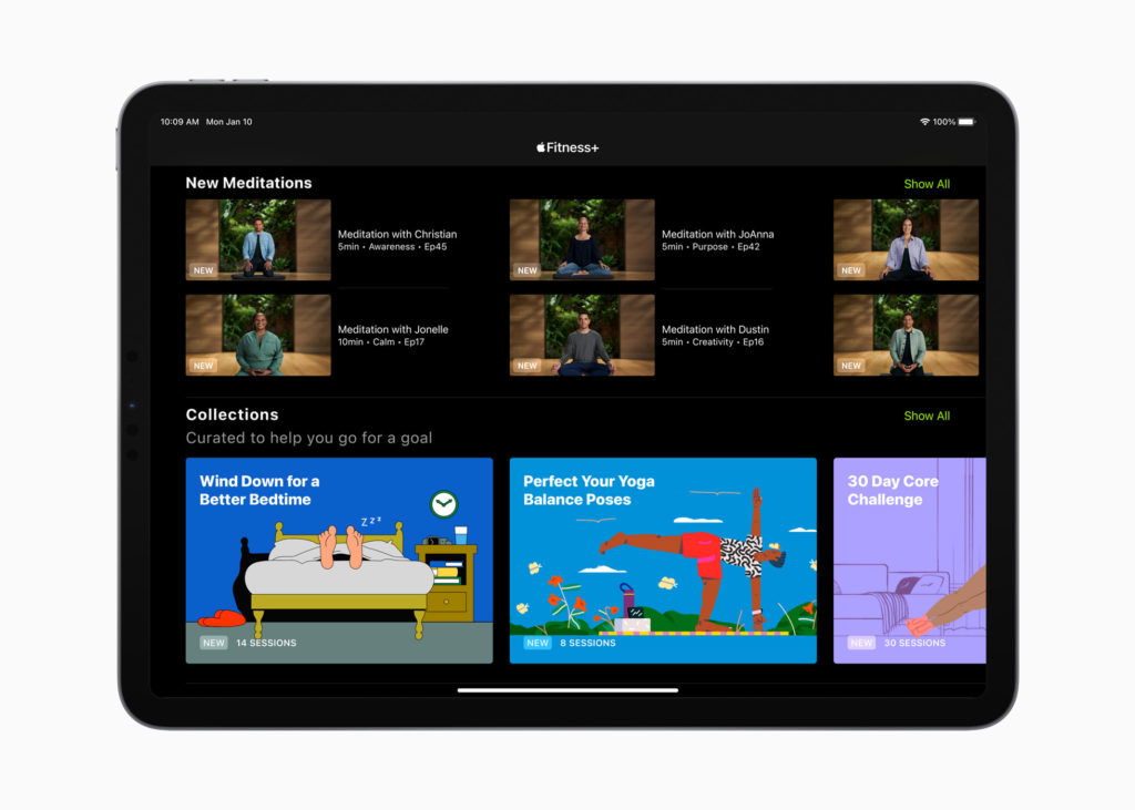 Apple Introduces Fitness+ Collections, and Time to Run starting January 10