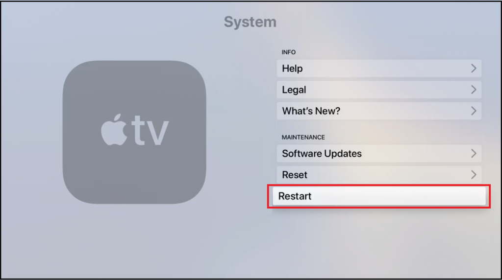 Apple TV Restart