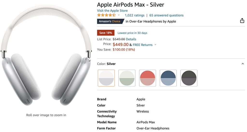 AirPods Max $449