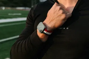 Close-up on Nomad's limited edition 2024 Summer Games Sport Band