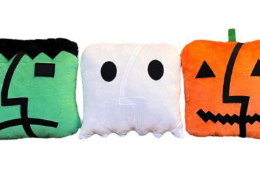 Image of all three pillows in Throwboy's Halloween Pillow Collection